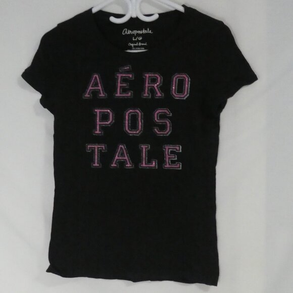 AEROPOSTALE - Original Brand | large | Black Short Sleeve Tee - T-Shirt - Picture 1 of 13
